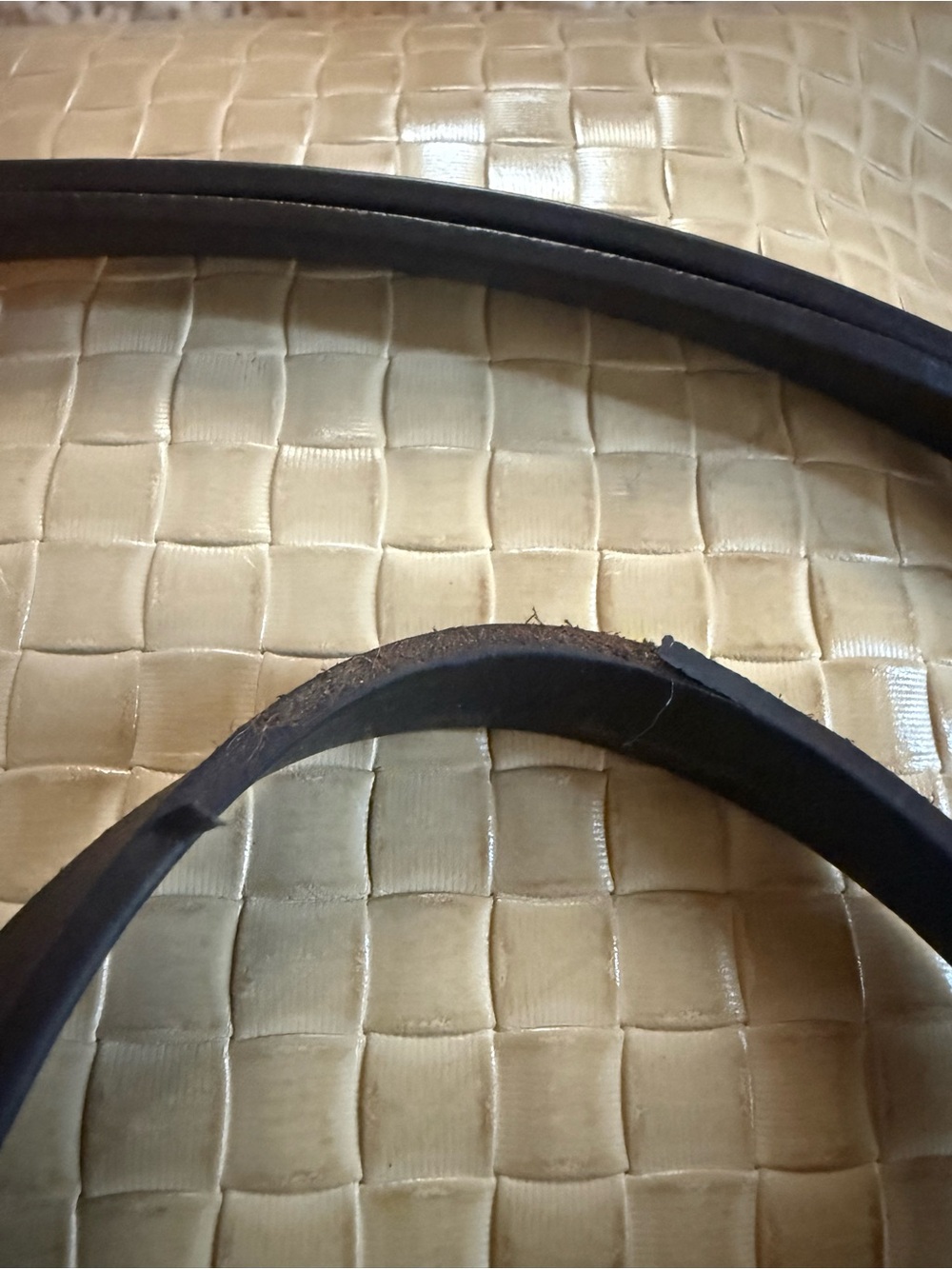 Dooney & Bourke Tan Woven Tote and wallet with Brown Leather Trim - Picture 9 of 10